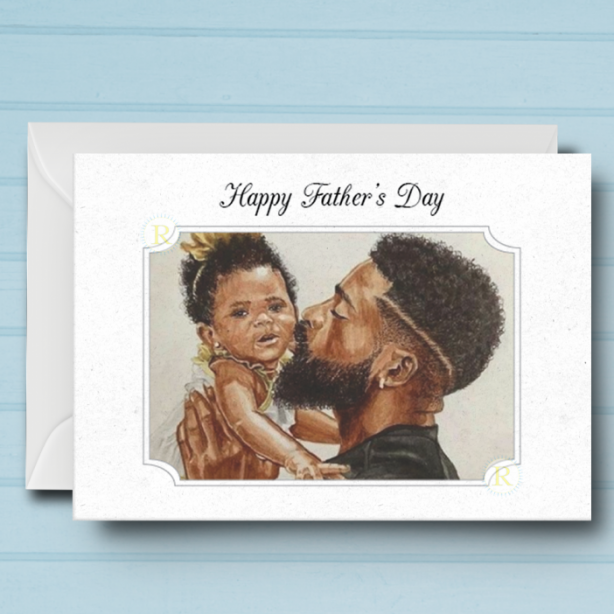 Black Father's Day Card A